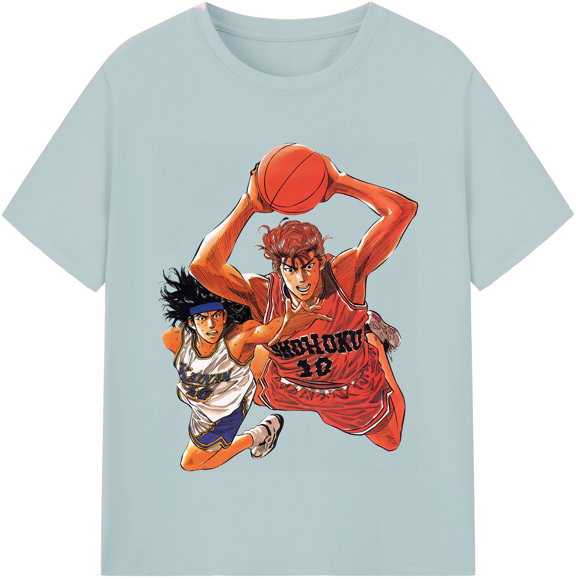 SLAM DUNK／スラムダンク 綿100％半袖Tシャツ（フロントプリント）